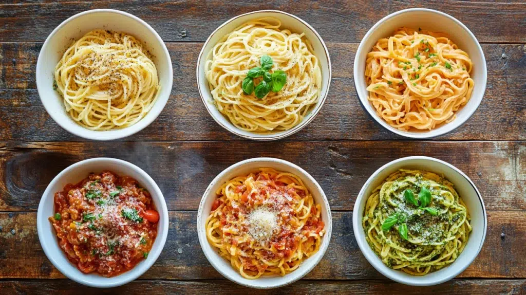 authentic italian pasta recipes six dishes carbonara cacio e pepe bolognese aglio olio amatriciana pesto