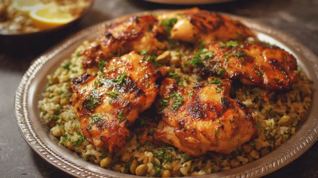 lebanese chicken recipes shawarma carved on board with toum garlic sauce pita and kafta