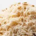 Lebanese vermicelli rice with toasted vermicelli noodles and fluffy white rice served in a bowl