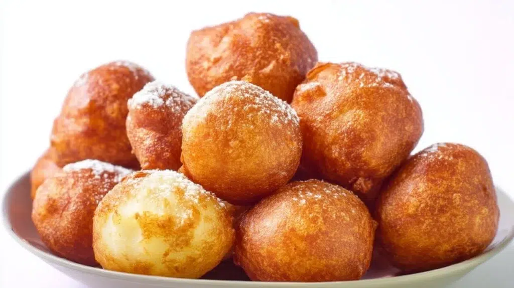 Puff puff fried dough balls with a golden crispy exterior and soft fluffy center