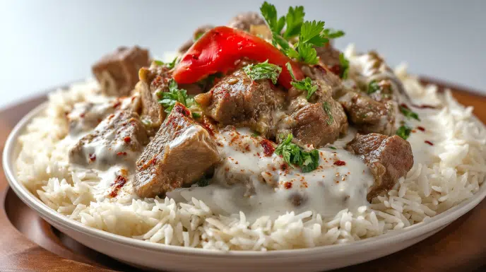 Jordanian Mansaf Lamb in Yogurt Sauce recipe