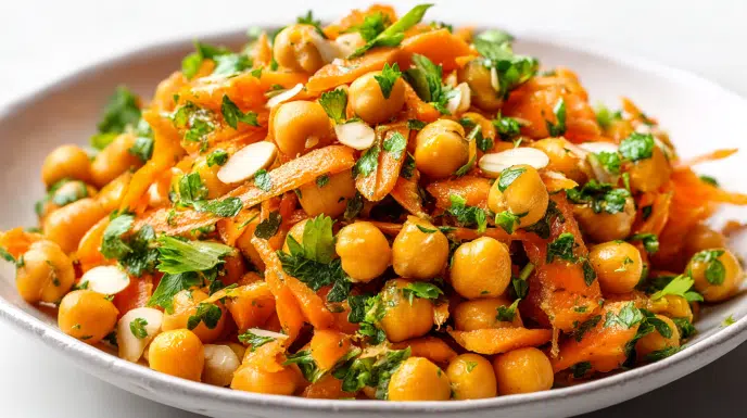 Moroccan Carrot and Chickpea Salad recipe