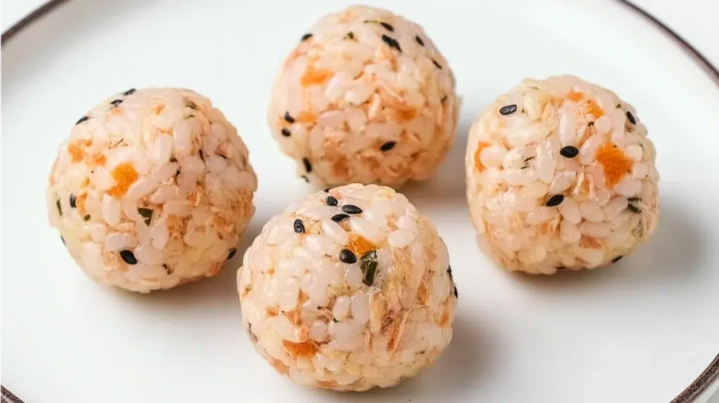 No Cook Salmon Rice Balls recipe