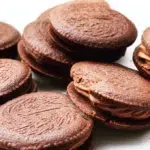 South African Romany Creams chocolate coconut sandwich cookies filled with rich chocolate cream