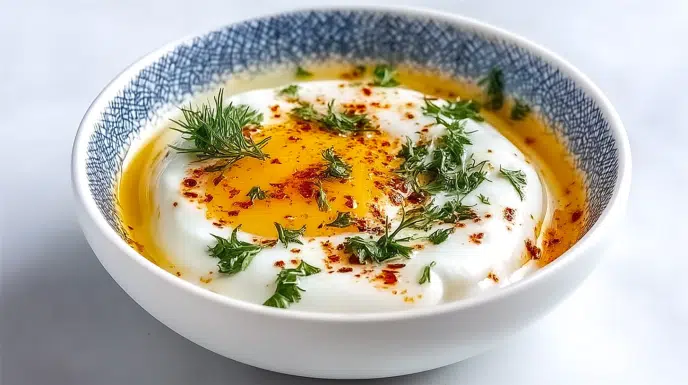 Turkish Eggs in Garlicky Yogurt Sauce recipe