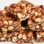 Tanzanian peanut brittle with roasted peanuts coated in a crisp golden caramel layer